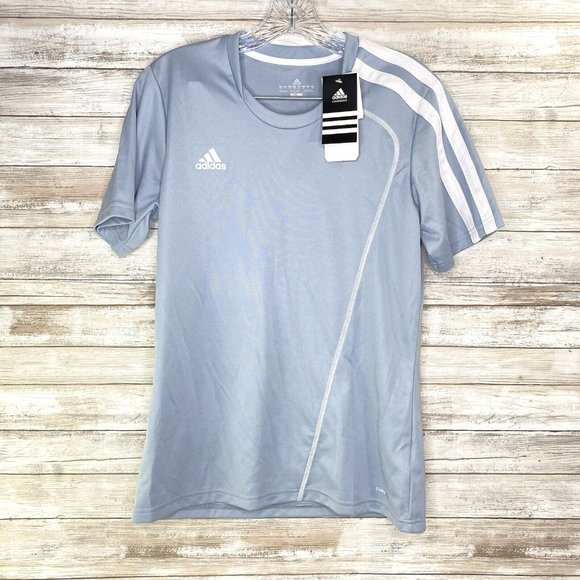 adidas Other - NWT Adidas Men's Sostto ClimaLite Jersey Shirt Size Medium Silver White